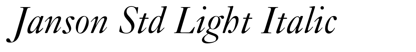 Janson Std Light Italic